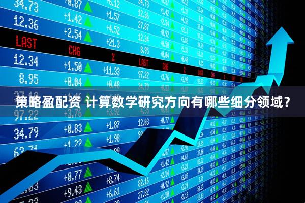 策略盈配资 计算数学研究方向有哪些细分领域?